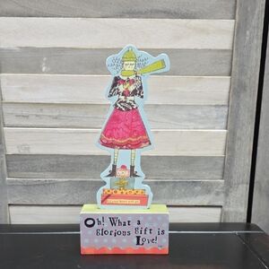 Demdaco “Oh! What a Glorious Gift Is Love!” Wooden Shelf Sitter